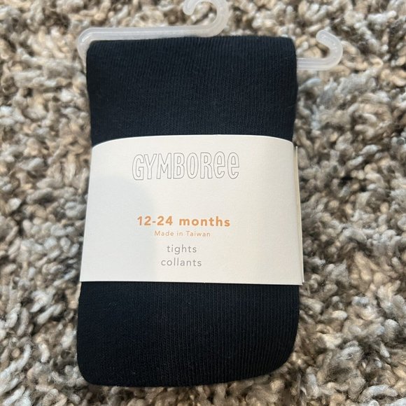 Gymboree Other - New Gymboree Black Knit Tights Thick Knit Size 12-24 Months Cotton Blend